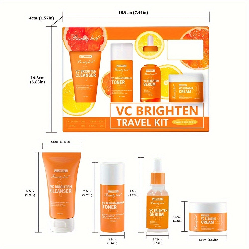 GlowRelief™ Hydration & Radiance – 4-in-1 Vitamin C & Hyaluronic Travel Set