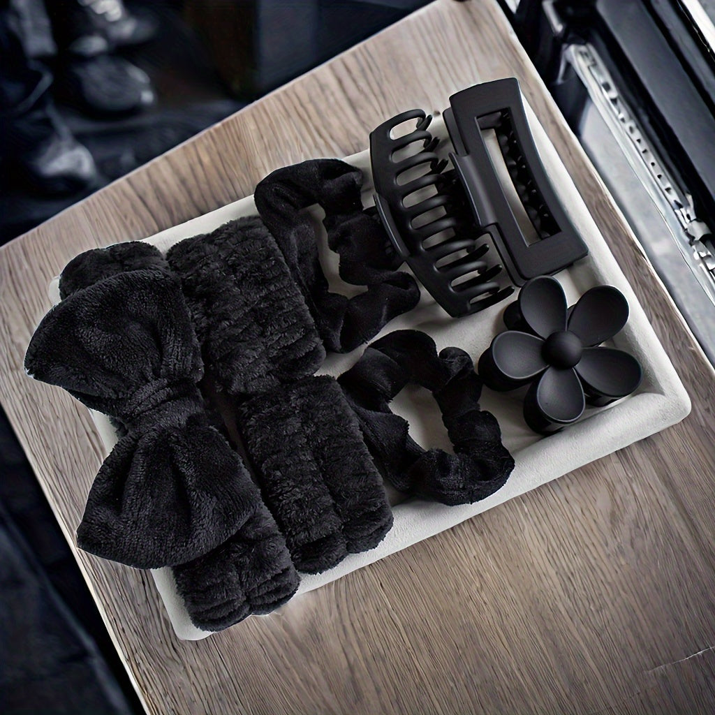 8pcs/set Hair Accessories Kit For Women And daily use Lovely Bowknot Decorative