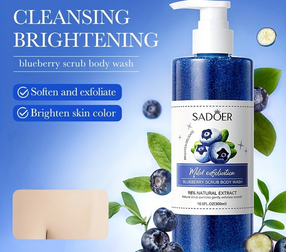 Blueberry Exfoliating Shower 300ml Gel with Berry Extract - bodyrelief.uk
