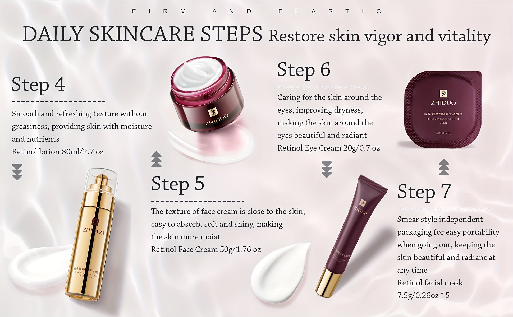 Anti-aging skincare set with 9pcs