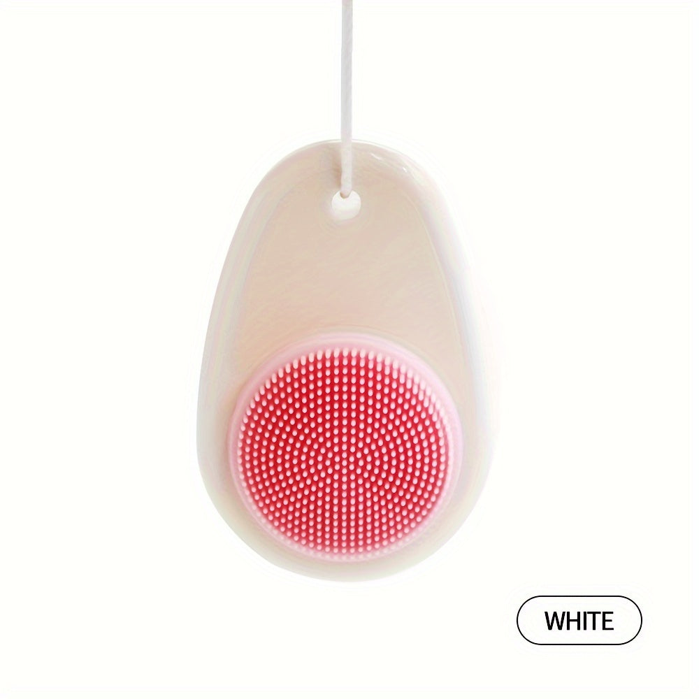 2-in-1 Dual-Sided Silicone Facial Cleansing Brush with Exfoliating Bristles