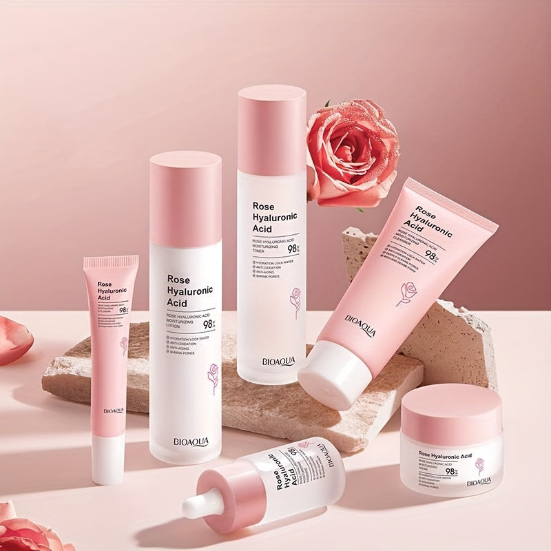 BIOAQUA Rose Hyaluronic Acid Skincare Gift Set for Women