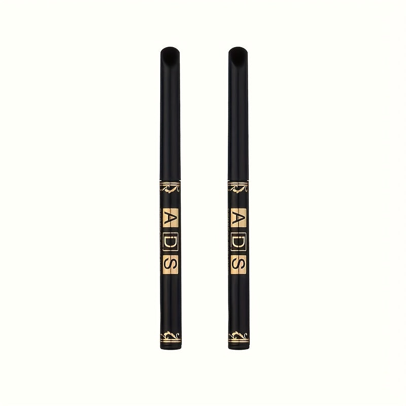 2pcs Waterproof & Sweatproof Black Eyeliner Pencils - Long-Lasting