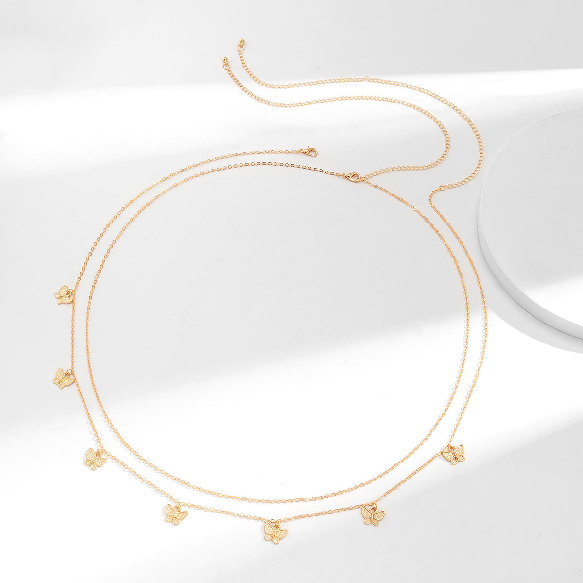 2 Pieces Of Women's Butterfly Tassel Thin Chain Waist Chain
