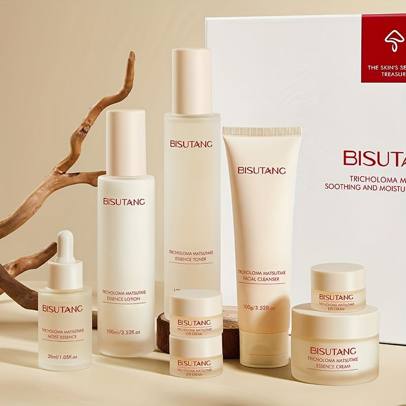 BISUTANG 8-Piece Mushroom Extract Facial Skincare Kit for Women