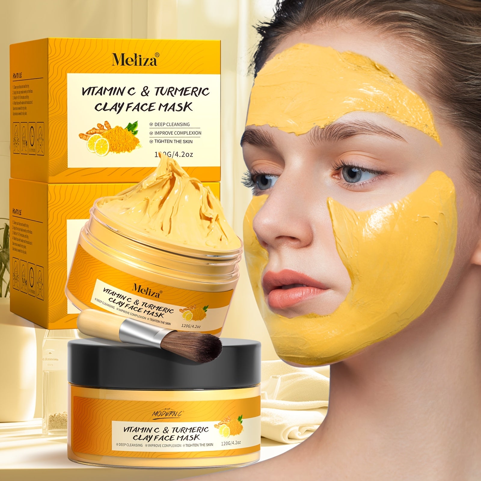 MELIZA Vitamin C & Turmeric Clay Facial Mask