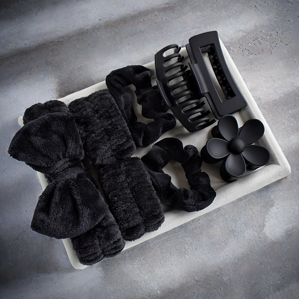 8pcs/set Hair Accessories Kit For Women And daily use Lovely Bowknot Decorative