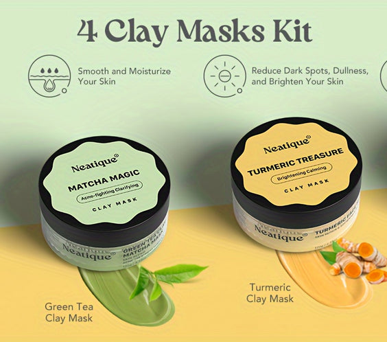 Neatique Face Masks Skincare Set, 480g (120gx4) - bodyrelief.uk